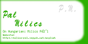 pal milics business card